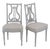 Pair of Antique French Neoclassical Painted Chairs in Antique Linen For Sale