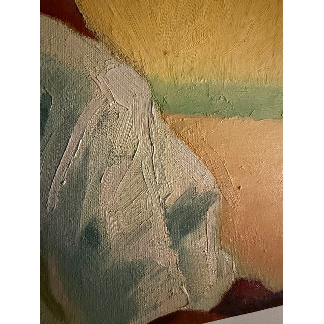 Mid 20th Century Mid 20th Century Original Painting Signed "Marantz" (Irving?) of Woman in Hat on Beach For Sale - Image 5 of 7