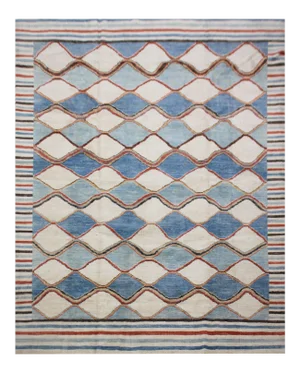 Hand Knotted Natural Wool & Cotton Gabbeh Rug - 9'10" X 13'3"