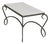 French Iron + White Marble Coffee Table, 1940s For Sale