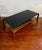Mid-Century Modern 1980s Matthew Weatherly for Bdi Designs Coffee Table With Satin Glass Top & Black Iron Frame For Sale - Image 3 of 11