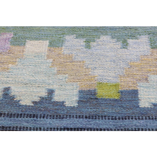 Mid 20th Century Ingegerd Silow Vintage Swedish Rollakan Rug, 04'07 X 06'08 For Sale - Image 5 of 11