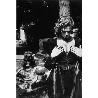 "Père Lachaise, Tomb of Talma, Paris 1977" Vintage Silver Gelatin Print by Helmut Newton For Sale