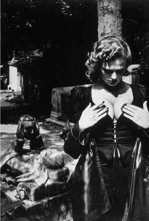 "Père Lachaise, Tomb of Talma, Paris 1977" Vintage Silver Gelatin Print by Helmut Newton