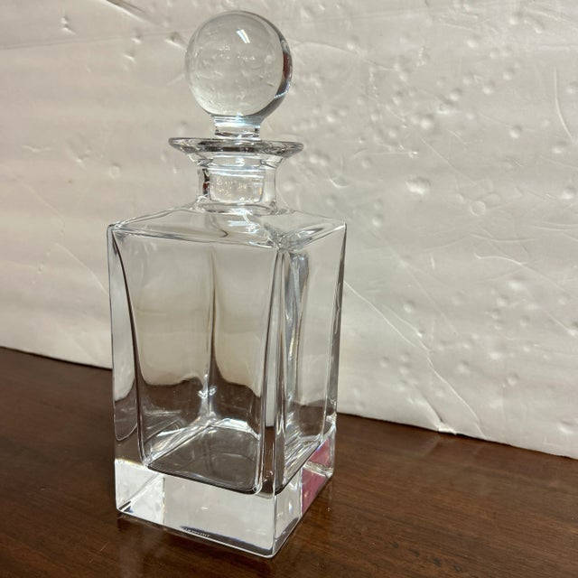 Tiffany & Co. Etched Crystal Decanter With Stopper Signed For Sale - Image 9 of 11