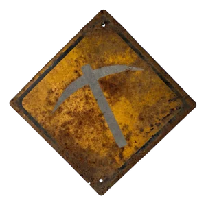 Vintage Japanese Metal Warning Sign, 1950s