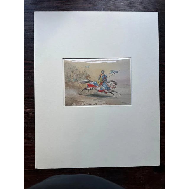 Rémy Eugène Julièn, Knight on Horseback, 1841, Watercolor For Sale - Image 6 of 9