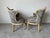 Vintage Hollywood Regency Cane Back Tufted Lounge Chairs - A Pair For Sale - Image 4 of 13