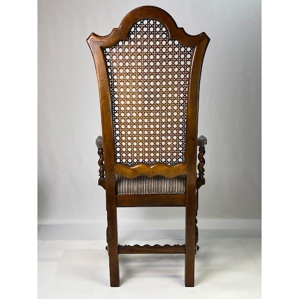 Late 20th Century Baker Furniture Jacobean Style Barley Twist Dining Chairs - Set of 6 For Sale - Image 5 of 16