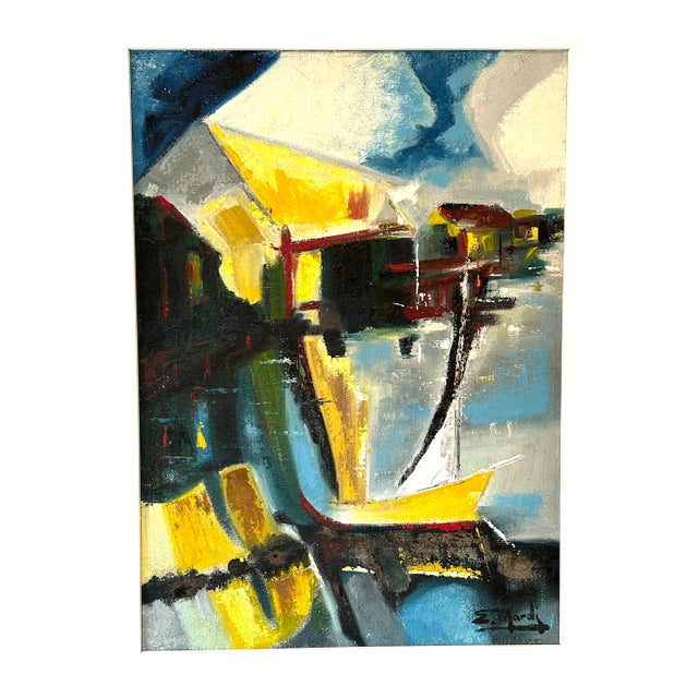 1960s Abstract Seascape Painting For Sale