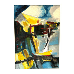 1960s Abstract Seascape Painting