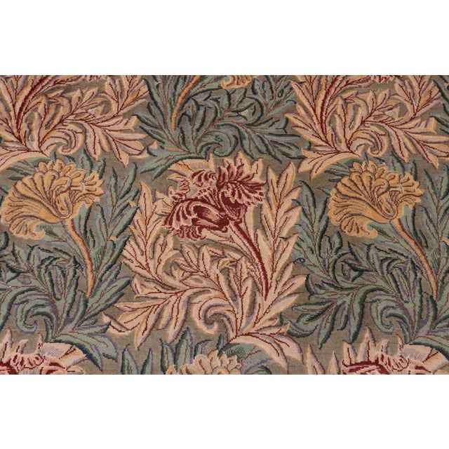 1990s William Morris Pak-Persian Green/Brown Wool Rug - 10'3'' X 14'4'' For Sale - Image 5 of 8