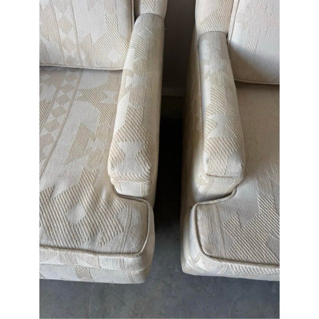 1970’s Mid-Century Modern Dunbar-Style Upholstered Lounge Chairs – A Pair/ Sold For Sale - Image 9 of 12