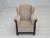 Danish Wingback Armchair in Velour and Carved Oak, 1950s For Sale - Image 4 of 18