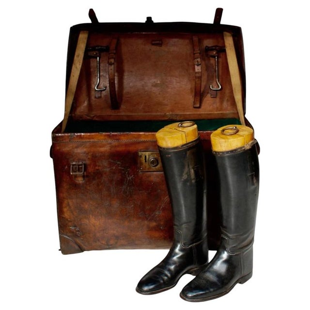 Victorian Leather Boot Trunk from Peal & Co London, 1880 For Sale - Image 13 of 13