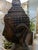 Brown Vintage Hand Carved Wooden Buddha Statue Sculpture Meditation Figure 14” Thai For Sale - Image 8 of 12