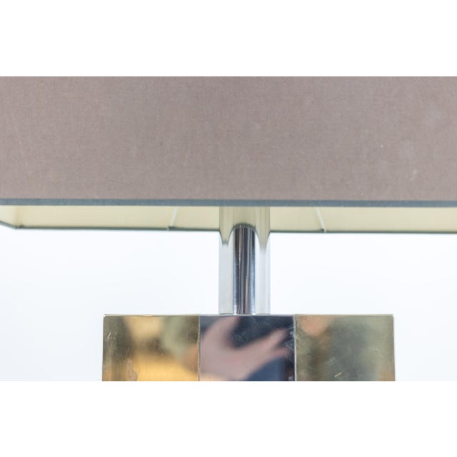 Geometric Lamp in Silver and Gold Metal from Sandro Petti, 1970s For Sale - Image 14 of 16