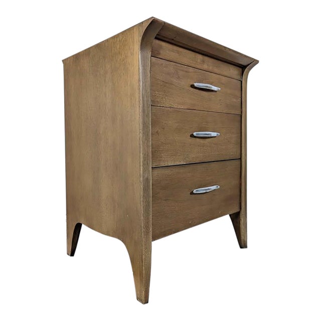 1960s 3 Drawer Nightstand by John Van Koert for Drexel Profile For Sale