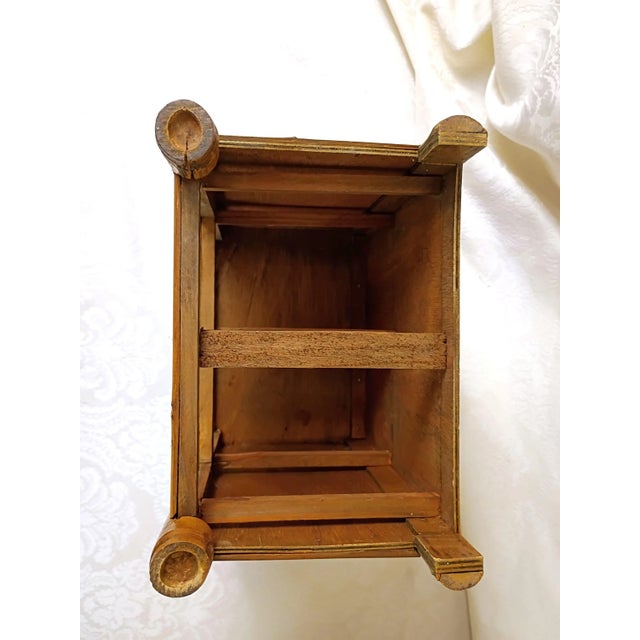 Wood Small Chest of Drawers Bamboo Coffee Bar Station Mini Pod Storage Late Mid Century Tiki Coastal Old Florida Kitchen Wooden Grandmillenial Decor For Sale - Image 7 of 10