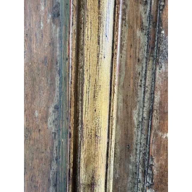 19th Century French Carved Doors With Distressed Wood and Gilt Accents For Sale - Image 14 of 15