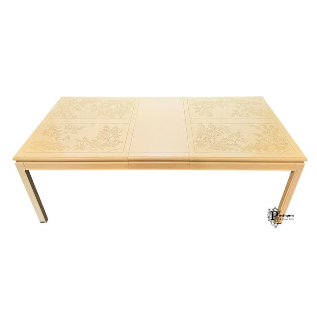Vintage Chinoiserie Style Extension Dining Table from the Iconic Shibui Collection by Bernhardt featuring High Quality...