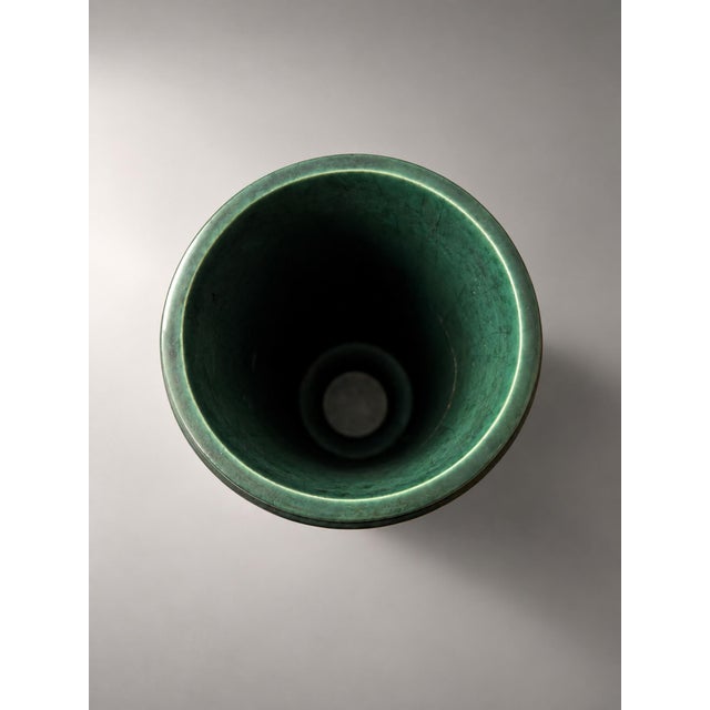 Wilhelm Kåge Argenta Vase for Gustavsberg, Sweden, 1930s Designed by Wilhelm Kåge for Gustavsberg, Argenta is one of the...