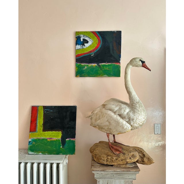Abstract Modern Abstract Diptych on Canvas For Sale - Image 3 of 12