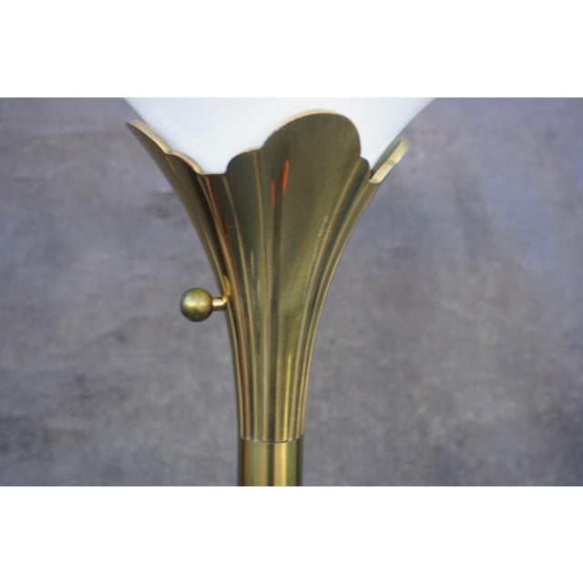 Stiffel Antique Stiffel Art Deco Brass Floor Lamps For Sale - Image 4 of 9