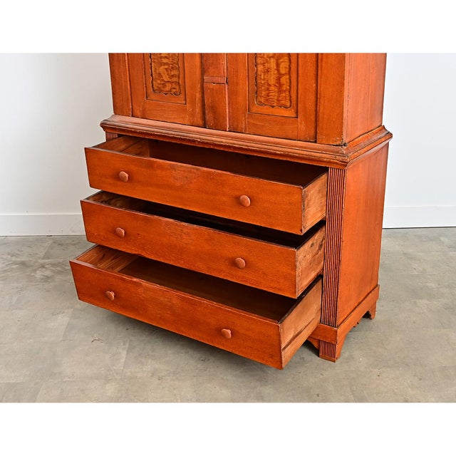 Folk Art Swedish 18th Century Painted Linen Press For Sale - Image 3 of 16