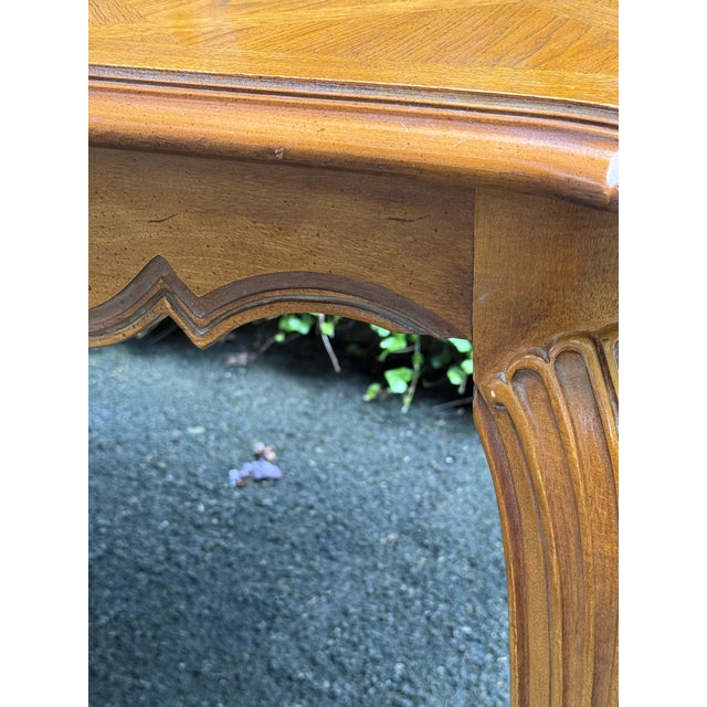 Vintage Gravely Furniture Parquet Top French Dining Table For Sale - Image 10 of 10