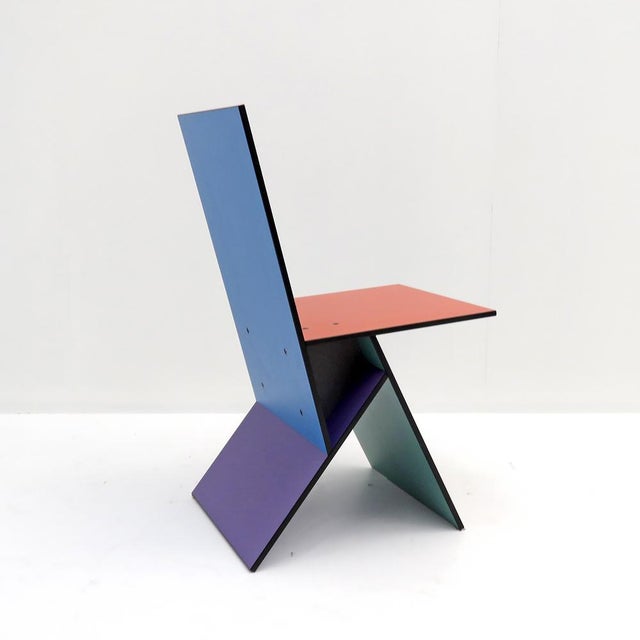 Royal Blue Verner Panton Vilbert Chair, 1993 For Sale - Image 8 of 10