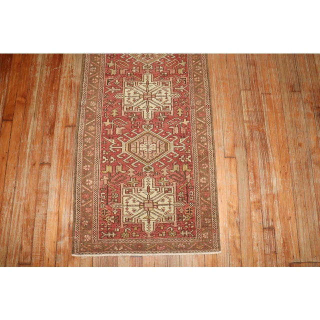 Early 20th Century Narrow Zabihi Collection Persian Neutral Heriz Runner - 2'3" x 7'2" For Sale - Image 4 of 7