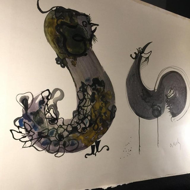 Anne Body, The Great Combat, Mixed Media on Paper, 1965 For Sale - Image 4 of 15