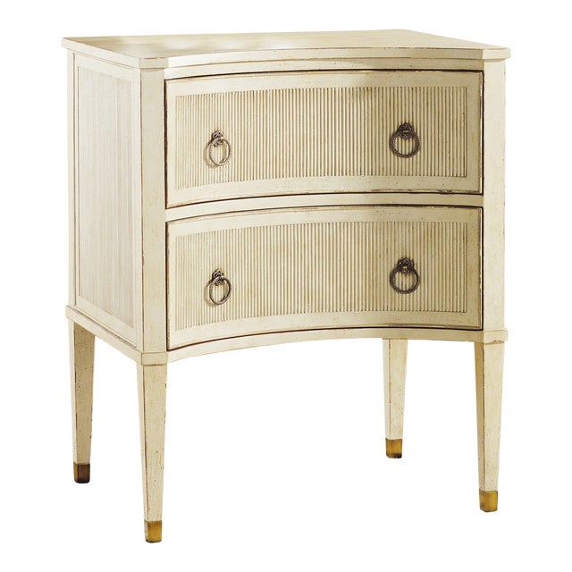 Modern History Gustavian Bedside Chest - White For Sale