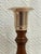 Late 20th Century Vintage Pair of Mahogany and Brass Candle Stick Holders For Sale - Image 5 of 9