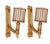 Wood Pair of Rattan Wall Sconces, Louis Sognot 1950s For Sale - Image 7 of 7