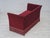 Wood Danish 2-Seater Sofa in Cherry-Red Velour, 1970s For Sale - Image 7 of 17