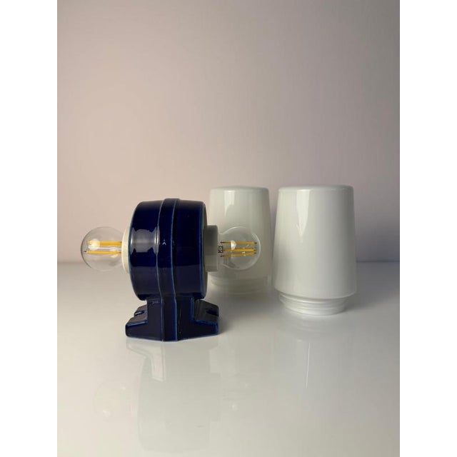 Blue Model 6065 Wall Lamp by Sigvard Bernadotte for Ifö For Sale - Image 6 of 11