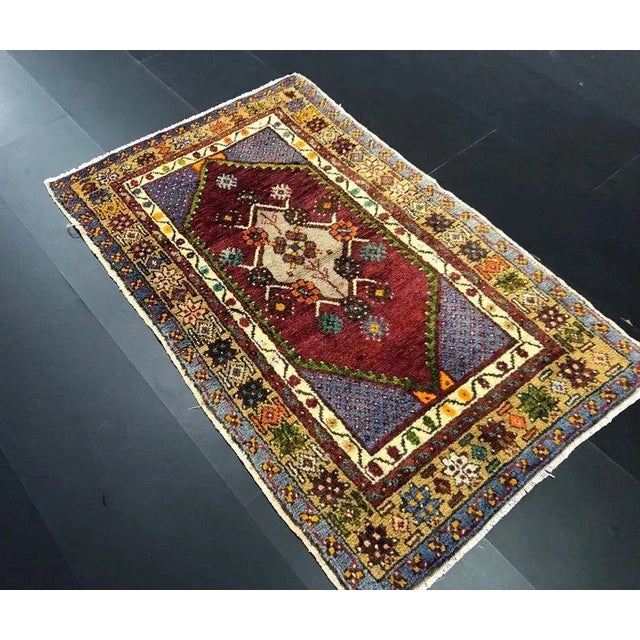 Boho Chic Turkish Colorful Rug For Sale - Image 3 of 6
