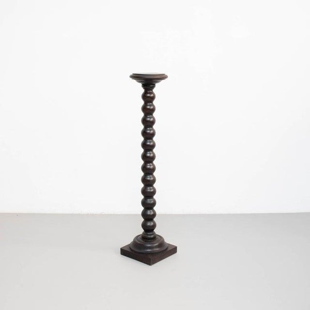 Mid-Century Modern Spanish Wooden Pedestal, 1950 For Sale - Image 15 of 18