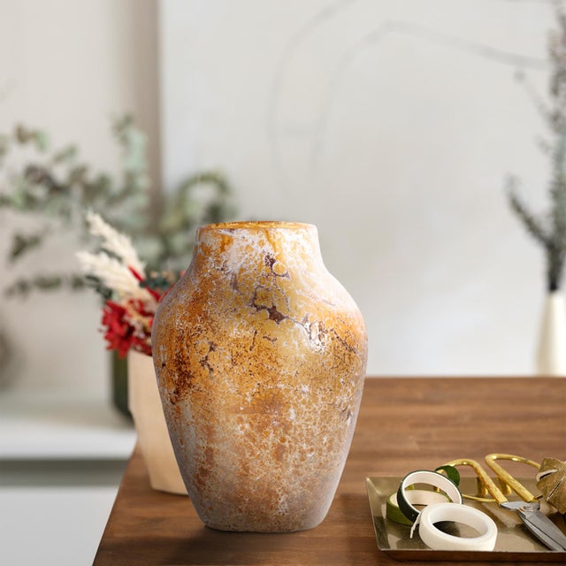 Zynsky Art Glass in Soft Amber- Short For Sale - Image 9 of 10