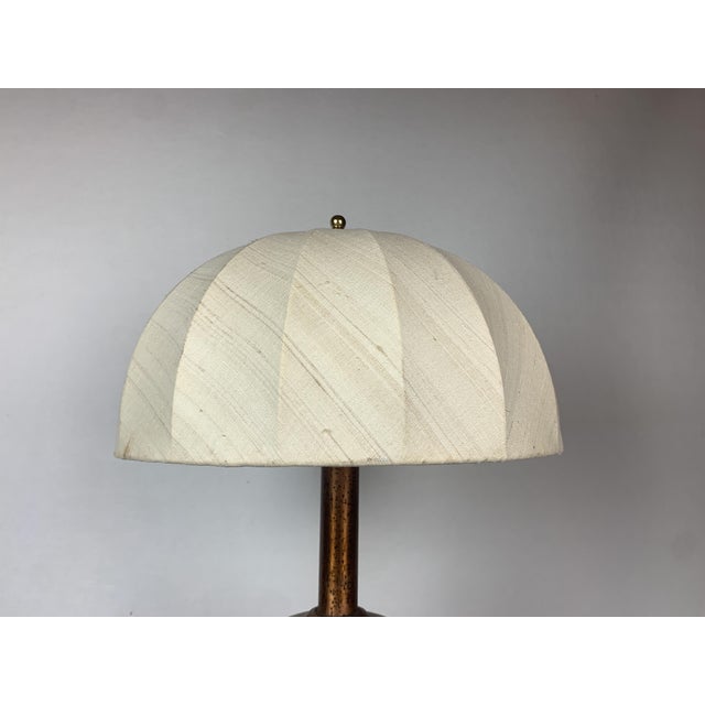Metal Large Brutalist Danish Copper Table Lamp with Mushroom Shade, 1960s For Sale - Image 7 of 14