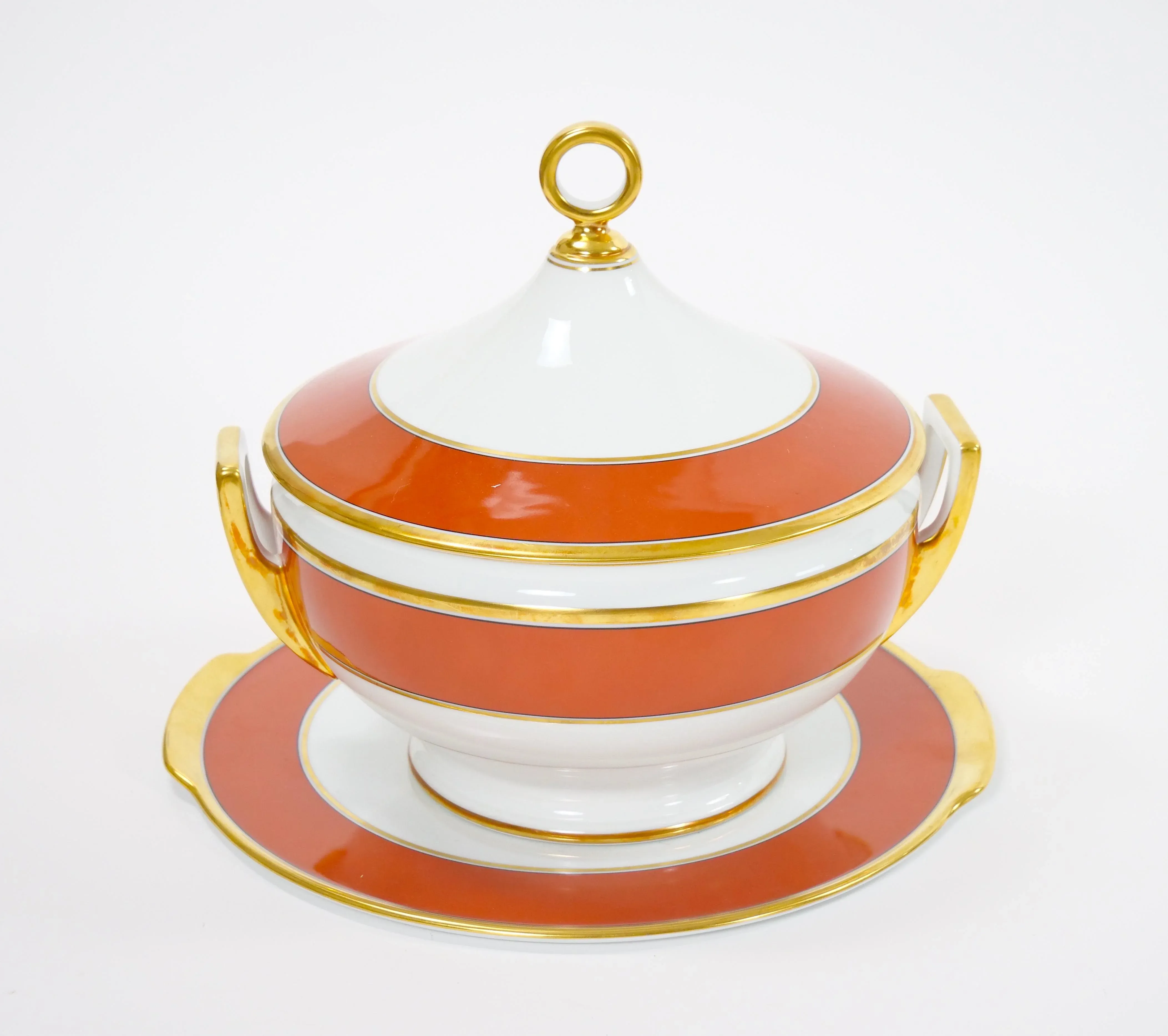 Richard Ginori Burnt Orange Contessa Extensive Dinnerware Service