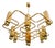 Geometric Brass Chandelier by Gaetano Sciolari for Boulanger, 1970s For Sale