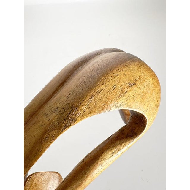 Brown Wooden Sculpture of a Woman and Child, France, 1970 For Sale - Image 15 of 16