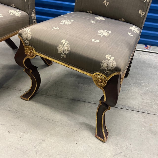 Puccini Slipper Chairs by Rose Tarlow Melrose House- A Pair For Sale In Providence - Image 6 of 12