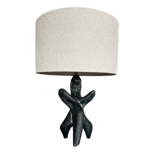Handmade Sculptural Ceramic Table Lamp, 1970s For Sale