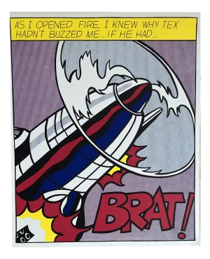 Roy Lichtenstein, as I Opened Fire, 1964, Paper