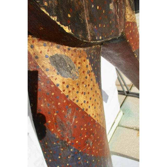 Mask Headdress African Kurumba Adone Antelope Large 6ft.4 In For Sale In New York - Image 6 of 10