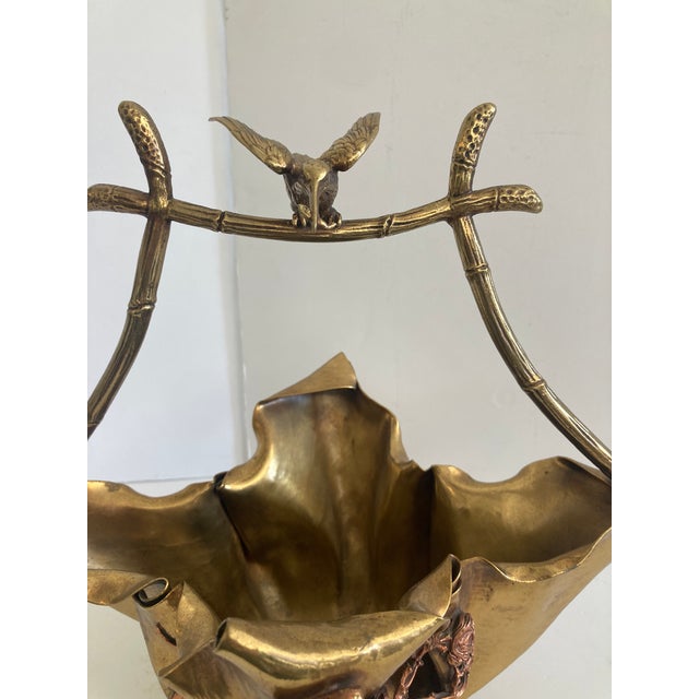 1910s French Early 20th Century Art Nouveau Gilt Bronze Chinoiserie Centerpiece For Sale - Image 5 of 11